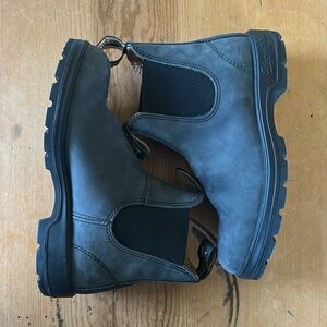Blundstone Womens Dark Gray Leather Boots